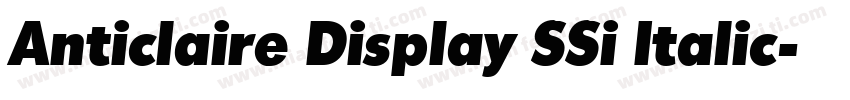 Anticlaire Display SSi Italic字体转换